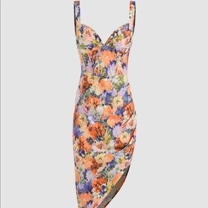 🌟 NEW ASYMMETRIC FLORAL MIDI DRESS
